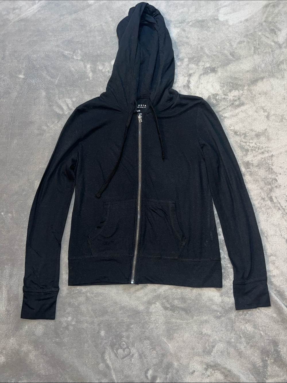 Aeropostale Black Full-Zip Hooded Jacket